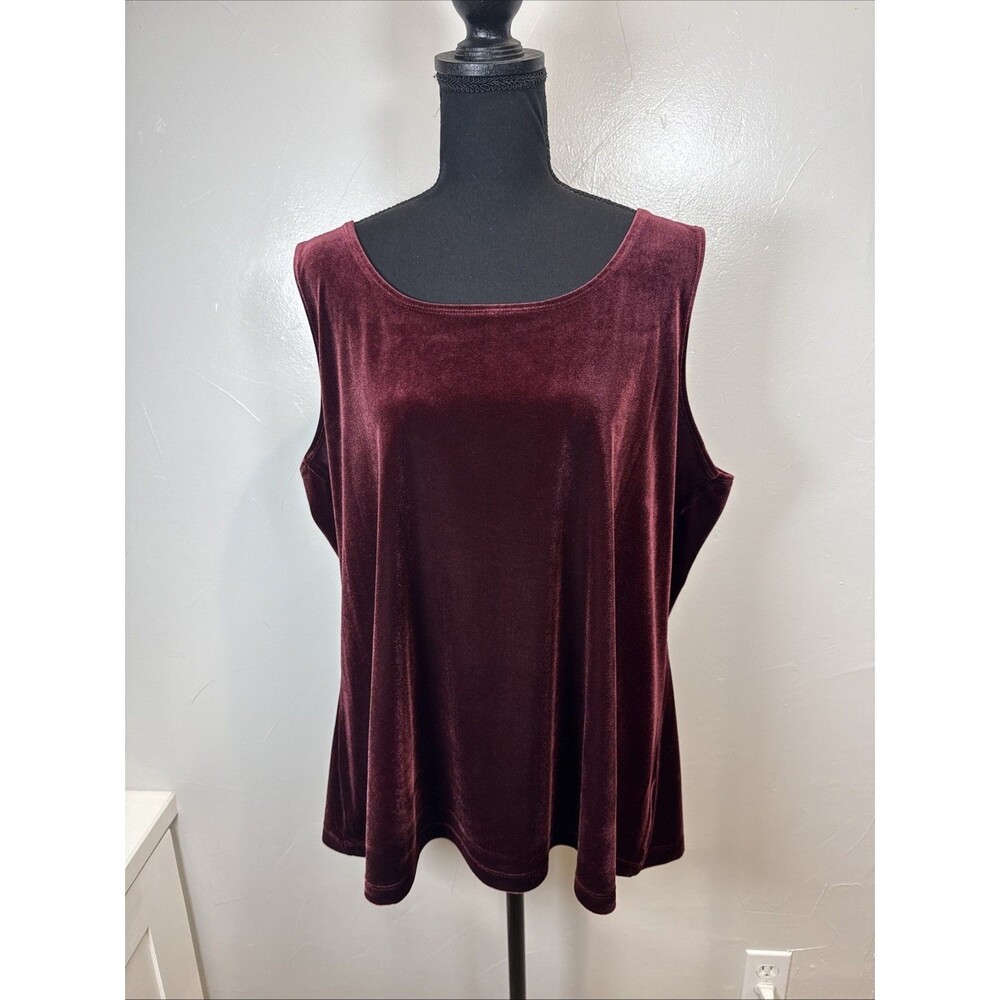 Susan Graver Tank Top and Jacket Size 2X? Wine Whimsigoth Dark Romantic - Picture 5 of 11